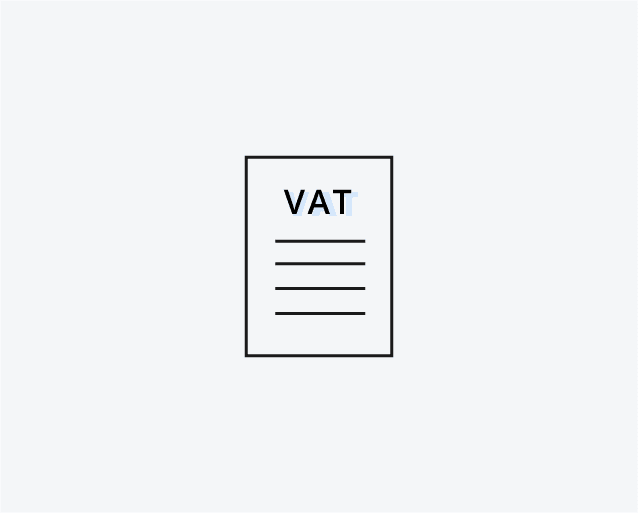 Illustration of a receipt with VAT words 